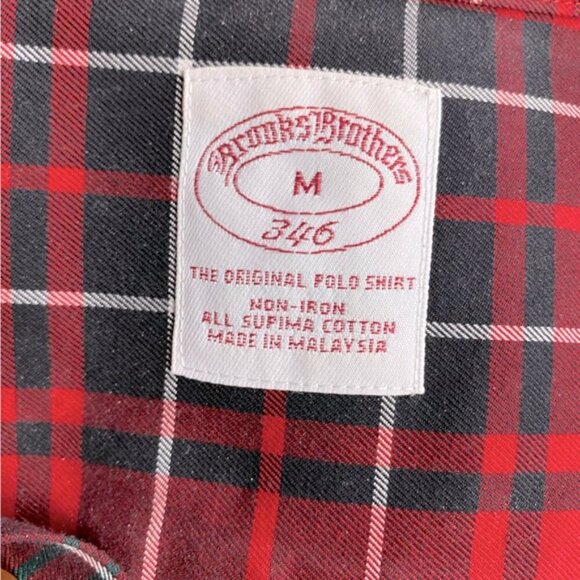 Brooks Brothers Red Black Plaid Long Sleeve Casual Button Up Shirt M - Picture 3 of 12